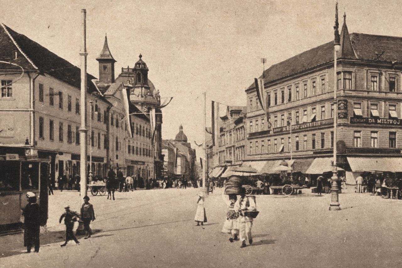 Trg bana Jelačića, Ilica, oko 1915. godine